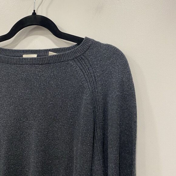 VTG LATITUDE by Northern Isles Mens XL Dark Gray Silk Cashmere Crewneck Sweater - Picture 3 of 12